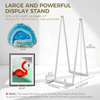 Large Plate Holder Display Stand - 12 inch Super Tall Big Plate Stands for Heavy Duty Display - Metal Picture Frame Stand - Tabletop Easel Stand for Decorative Platter | Plaque | Book - 2 Pack -Silver