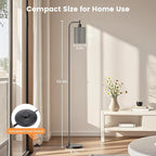 SIBRILLE Floor Lamp with Linen Shade, Dimmable Tall Standing Lamp with Remote Control & 3 Color Temperatures, Modern Floor Lamps for Living Room Bedroom Office Corner, 9W LED Bulb Included