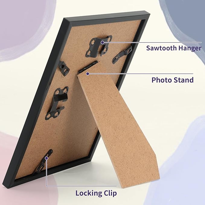5x7 Black Picture Frames Set of 12 for Displaying 5 x 7 Photos, Multi 5x7 Frames Collage for Wall or Tabletop, Horizontal or Vertical Display