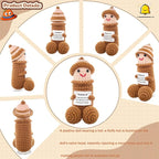 Emotional Support Plushies Funny Gag Doll Wearing Removable Hats Positive Crochet Birthday Gift for Men and Women Friends, Weird Things Motivational Office Decor