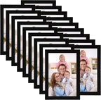 Giftgarden 4x6 Picture Frame Set of 18, Lightweight 4 by 6 Frames Bulk for Gallery Wall Photo Hanging and Tabletop Display, Black