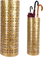 Metal Round Umbrella Stand Rack, Freestanding Tall Round Basket Umbrella Holder Bin for Entryway Home Office (M)