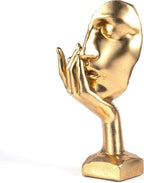 Thinker Statue -Gold Sculptures Modern Home Resin Decor -,12" H Collectible Figurines for Home Office Bookshelf Desktop TV Stand Decorative