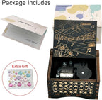 Pursuestar Edelweiss Wind Up Music Box, Vintage Engraved Wood Mechanism Musical Gifts for Birthday Mother's Day Valentine's Day Christmas Thanksgiving