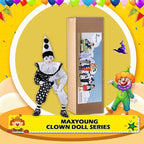 Maxyoung 16 Inch Porcelain Clown Doll Vintage Dolls Figurine, Collectible Figure, Hand Painted Toy, Christmas Halloween Birthday Gift, Twisted Body