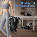 Under Desk Elliptical Machine, Electric Seated Pedal Exerciser, Mini Ellipse Leg Exerciser with Remoter, 12 Level Speeds, Forward & Reverse Direction, Manual & Auto Mode for Home Office (Dark)