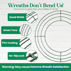 2-Pack 8 Inch Wire Wreath Frame – Round Metal Wreath Form with Ring Design for DIY Crafts, Floral Projects, and Home Decor – Dark Green Wire Frame for Christmas Holiday & Weddings