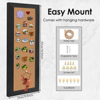 Cork Board Bulletin Board, 5.5x16.5inch Small Enamel Pin Board, Bulletin Board for Wall, Pin Board Cork Board for Brooch Pin Storage Display