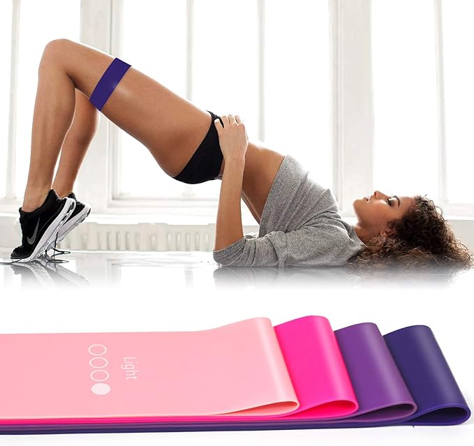 Mini Loop Resistance Bands with User Guide and Carry Bag, Exercise Bands for Legs and Butt Stretching Workout Home Yoga Fitness Training Equipment 12" x 2"