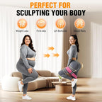 Fabric Resistance Bands for Working Out - Exercise Bands for Women and Men, Booty Bands for Legs and Glute, Yoga, Pilates, Rehab, Fitness and Home Workout