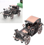 Vintage Car Model Metal Bronze Classic Exquisite Home Decorative Handicraft Ornament, Antique Car Decor for Living Room Office Shelf, Retro Toy Collectible Gift for Car