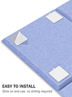 Hsurbtra Large Cork Board for Wall 36 x 24 Inch, 6 Pack Felt Bulletin Notice Board with Pushpins for Office Home School Farmhouse Wall Decor, Blue