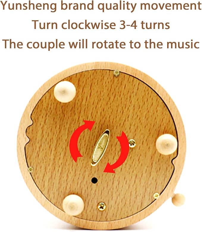 ROSIKING Classical Music Box Revolve Musical Boxes Christmas Birthday Valentine's Day Gifts for Lover, Boyfriend, Girlfriend, Husband, Wife Plays Can't Help Falling in Love