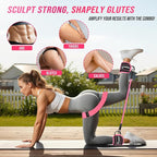 WOQQW Resistance Bands Set - Ankle Resistance Bands with Cuffs for Legs & Glute Workout, Fabric Booty Bands for Women, Home Gym Exercise Equipment for Hip, Pilates, Fitness, Yoga, Physical Therapy