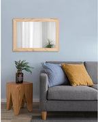 AAZZKANG Rustic Mirrors for Wall Rectangle Wood Frame Mirror Decorative for Farmhouse Bedroom Bathroom Living Room Large 20"x16"