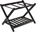 Winsome Reese Luggage Rack with Storage Shelf, for Guest Room, Bedroom, Foldable, No Assembly, Espresso