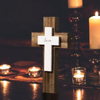 OKSQW Wall & Table Wooden Cross with Love Sign Christians Spiritual Religious Cross Gifts With Hook On Hanging Wall Or Table For Church Home Room Decoration For Christmas