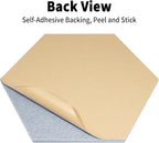 10PCS Hexagon Cork Board Tiles Alternative - 12x10 Inch Frameless Felt Bulletin Board for Wall, Adhesive Cork Board Tiles for Office & Home Decor, Sound Absorbing Pin Boards for Walls & Photos