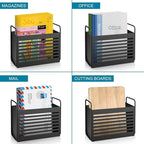 Magazine Holder, Magazine Rack Mail Organizer Folder Organizer Bin for Magazines, Books, Newspapers, Tablets in Home, Office, Black