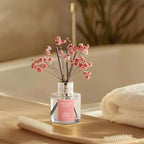 Airkeep Reed Diffuser Set,1.69 fl oz (50 ml) - Cherry Blossom Oil Diffusers with 8 Reed Sticks,Home Fragrance Reed Diffuser for Bathroom Shelf Decor