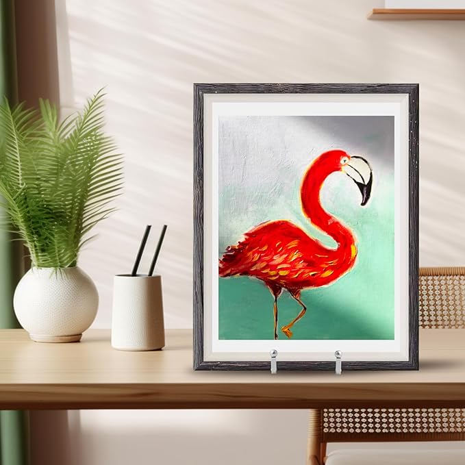 Large Plate Holder Display Stand - 12 inch Super Tall Big Plate Stands for Heavy Duty Display - Metal Picture Frame Stand - Tabletop Easel Stand for Decorative Platter | Plaque | Book - 2 Pack -Silver