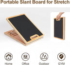 Slant Board for Calf Stretching - Wooden Pilates Incline Balance Wedge | Non-Slip Ankle Exercise Block, Adjustable Angle for Home or Gym Leg, Heel, and Ankle Stretching, for Daily Fitness, Reh