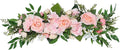 Artificial Peony Flower Swag, 29.6in Faux Eucalyptus Leaves Corner Rose Floral Swags, Artificial Mirror Flower Chair Back Flower Swags for Sheer Drapes, Wedding Chair, Arbor, Wedding(Pink)