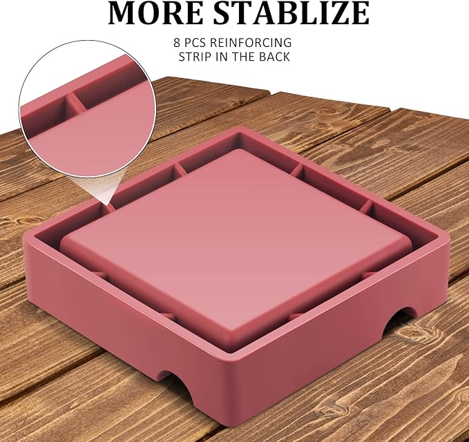 Cigar Ashtray,Large Cigar Ashtrays for Outdoors/Patio/Outside/Indoor,Unbreakable/Non-slip/Burn-resistant Silicone Outdoor Ashtray,Built with Extra Wide Holder (Red)