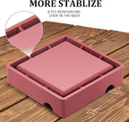 Cigar Ashtray,Large Cigar Ashtrays for Outdoors/Patio/Outside/Indoor,Unbreakable/Non-slip/Burn-resistant Silicone Outdoor Ashtray,Built with Extra Wide Holder (Red)