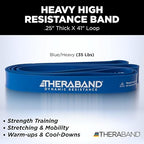THERABAND High Resistance Band, Heavy Elastic Super Band for Full Body Workouts, Physical Therapy, Strength Training, Durable 41” Loop Exercise Band, 35 lbs Resistance
