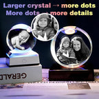 3D Crystal Photo,Personalized Gift for Dad Husband Grandpa,Custom snow globes with picture,Custom Father’s Day Anniversary Birthday,Pet Memorial Keepsake