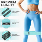 12 Pcs Fabric Resistance Bands for Working Out Booty Workout Stretch Exercise Bands Non Slip for Legs Squat Resistance Loop for Women Men Starter Butt Hip Thigh Fitness