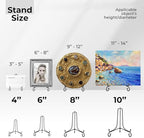 TR-LIFE Plate Stands for Display - 4 Inch Plate Holder Display Stand + Metal Easel Stand for Picture Frame, Decorative Plates, Book, Photo, Collectibles (2 Pack)