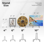 TR-LIFE Plate Stands for Display - 6 Inch Holder + Metal Easel Stand for Picture Frame, Decorative Plates, Book, Photo, Collectibles (2 Pack)
