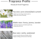 Reed Diffuser Set, Bergamot Vanilla Lavender and Jasmine Scented Oil Reed Diffusers for Bedroom Living Room Office, Giftable & Stress Relief 150 ml/5.07 oz