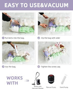 Vacuum Storage Bags for moving, Vacuum Seal Bags for Memory Foam, Latex, Clothing & Bedding, Space Saver Bags for Organization and Storage(10 Jumbo)