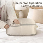 Comforter Storage Bag - 2-Layer Self Compression Organizer, 2-Pack Closet Organizers and Storage, Under Bed Space Saver, Blanket Organizer for Bedding, Pillow, Sheet, Clothes, Nursery Use