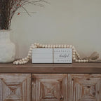 Decorative Books for Home Decor, Wooden Faux Book for Decoration, Farmhouse Stacked Display Books (GRATEFUL thankful BLESSED)