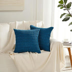 Fancy Homi 4 Packs Decorative Throw Pillow Covers for Living Room Couch Bed, Modern Farmhouse Boho Home Décor Accent Cushion Case, 18" x 18", Teal