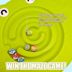 Kids Maze Balance Board Plastic Wobble Rocker Balance Board with Mini Balls Load 170lb for Balancing Exercise Equipment Game Boys Girls Physical Therapy 18.5 x 14.57 Inch(Yellowgreen,Cute)