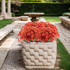 12Pcs UV Resistant Artificial Flowers Artificial Violet Outdoor Decor Realistic Faux Plants Silk Flowers No Fade for Patio Hanging Baskets Garden Pots Farmhouse Yard (Big Red)