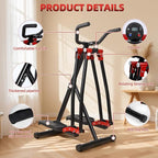 Foldable Air Walk Elliptical Exercise Machine for Home Gym, Side Sway 360° Full Body Cardio Trainer with LCD Monitor, Under Desk & Space Saving Fitness Equipment for Seniors