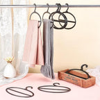 AHANDMAKER 10 Packs Black Scarf Hanger, Scarf Holder Organizer Space Saving Plastic Scarf Hanger, for Shop Home Scarves Headscarves Sorting Storaging