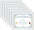 KTKDE A4 Picture Frame White set of 6 with Shatter-Resistant Glass - 8.3x11.7 Frame with Engineered Wood - Signature Collection - A4 Frame for Tabletop and Wall Home Decor best gift