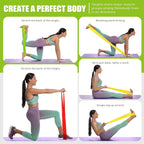 HPYGN 3 Levels Non-Latex Exercise Bands for Physical Therapy & Yoga, Professional Resistance Bands Set for Working Out, Strength Training, Pilates & Rehab, TPE Elastic Stretch Bands for Seniors, Women