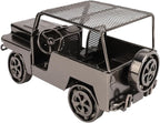 GLOGLOW Nan Classic Metal Car Model Toy, Handcrafted Iron Ornament Vintage Car Figurine for Home Decor, Intricate Design, 8.66 X 3.74 Inches for Collectors Toy (Silver)
