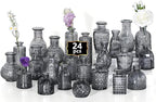 Mini Bud Vases As Wedding Centerpieces for Tables,Clear Bud Vases for Flowers,Small Flower Vases Suitable for Birthday Party,Anniversary,Wedding Reception,Baby Shower (Black, 24PCS)
