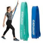 THERABAND High Resistance Bands, Set of 2 Elastic Super Bands for Improving Flexibility, Injury Rehab, & Full Body Workouts, Heavy Duty Stretch Bands for Lifting, 1 Medium & 1 Heavy Band, Multicolor