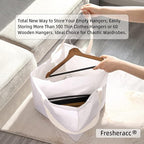 Clothes Hanger Organizer Holder for Space Saving, Fresheracc Hanger Triangle Storage Bag with Handles for Closet Tidier Laundry Rooms Wardrobe Drying Rack(Square)