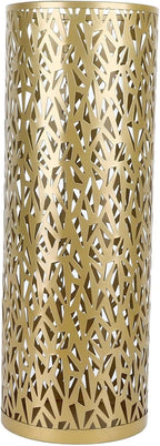 Metal Round Umbrella Stand Rack,Free Standing Umbrella Holder Bin, Canes Walking Sticks Holder for Entryway, Home, Office,Gold